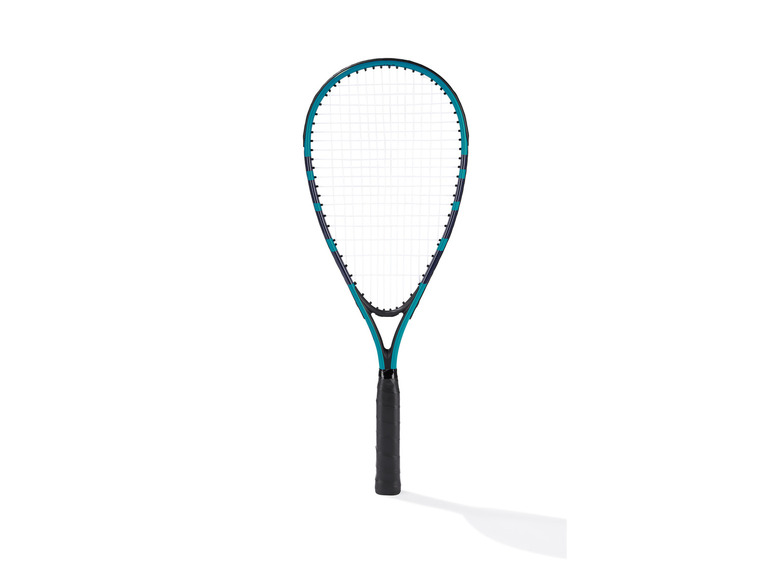 Une raquette de tennis bleue et noire