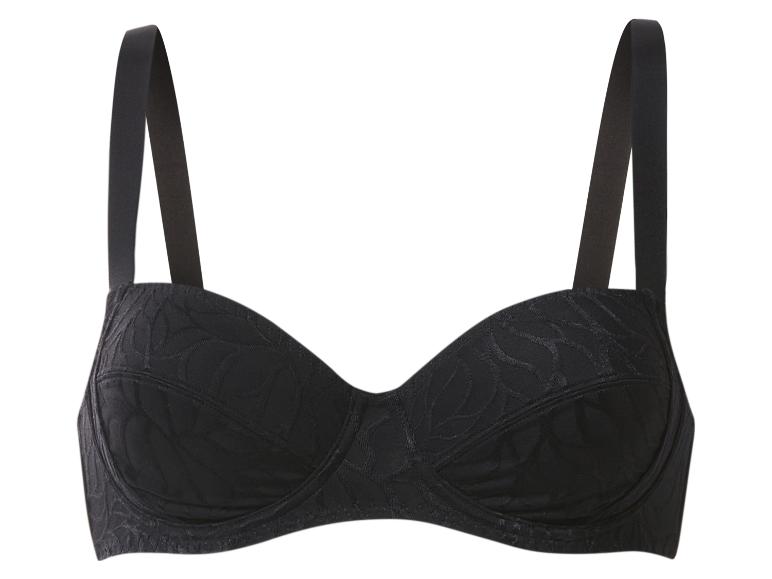 Soutien-gorge noir avec bonnets en dentelle à motifs