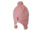 Bonnet tricoté rose pour enfant avec pompons et logo Icepeak