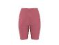 Vue arrière d'un short cycliste côtelé rose pour femme à taille haute.