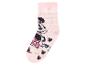 Chaussette rose pour enfant avec motif Minnie Mouse et semelle antidérapante.