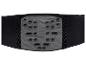 Ceinture de soutien dorsal noire et grise avec surface texturée et nœuds circulaires