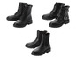 Bottines noires à lacets, à boucles et de style Chelsea.
