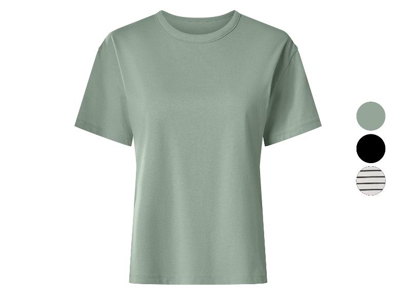 T-shirt vert pour femme à manches courtes et col rond, avec variantes de couleur.