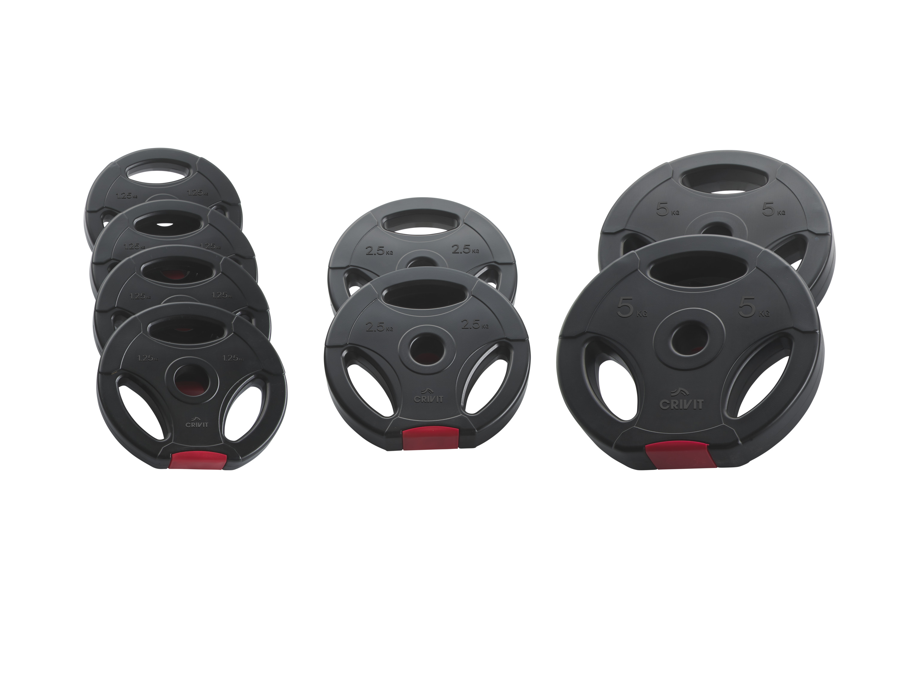 CRIVIT Lot de 8 disques de musculation, 20 kg