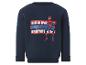 Sweat-shirt enfant bleu marine avec imprimé Spider-Man et texte Marvel.