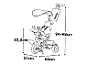 Tricycle Smoby avec dimensions.