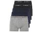 Quatre paires de boxers gris, bleu foncé et noirs de Livergy.