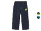 Pantalon convertible bleu foncé pour garçon avec le logo 'Outdoor Fun'.