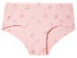Culottes roses à motifs cœurs.