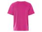 T-shirt rose à manches courtes.