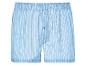 Boxers rayés bleus.