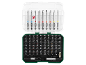 Jeu d'embouts de tournevis avec différentes pointes, y compris Phillips, plates et Torx.