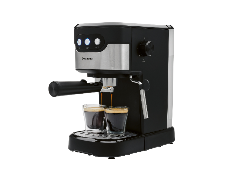 Machine à expresso SilverCrest : préparez deux cafés en même temps.