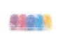 Assortiment de velcros Parkside multicolores dans un boîtier transparent.