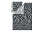 Parure de lit avec housse de couette et taie d'oreiller à motifs de cœurs blancs sur gris foncé.