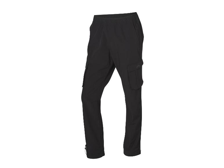 Pantalon de randonnée noir pour homme avec taille élastique et poches latérales