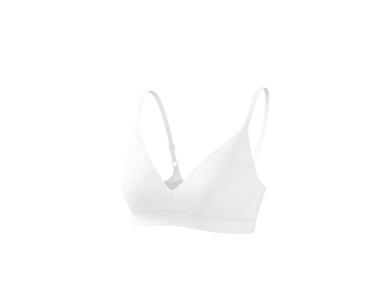 Soutien-gorge blanc côtelé sans couture avec bretelles réglables