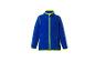 Veste polaire bleue avec détails jaune fluo.