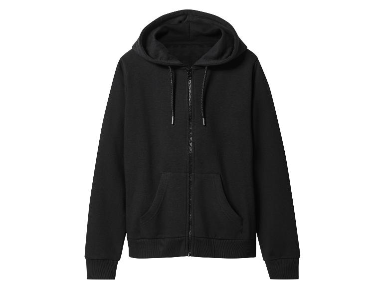Sweat à capuche noir zippé.