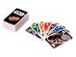 Jeu de cartes sur le thème de Star Wars avec un paquet et plusieurs cartes étalées, dont Dark Vador.