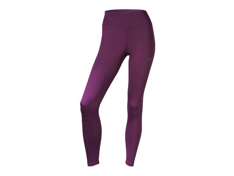 Legging de sport violet sur fond blanc