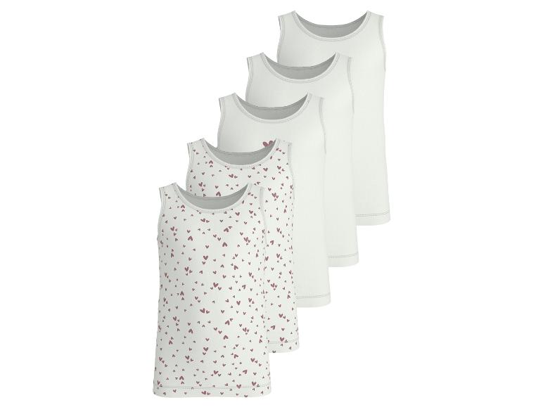 Débardeurs blancs et à motifs cœurs pour filles