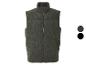 Gilet matelassé en velours côtelé pour homme, gris foncé.