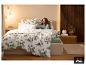Parure de lit en flanelle fine LIVARNO® avec motif d'hiver dans une chambre chaleureuse. [image générée par l'IA]