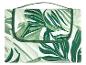 Couverture de pique-nique matelassée à motif tropical vert.