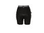 Short de cyclisme noir avec ceinture grise et assise rembourrée, vu de dos.