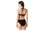 Maillot de bain noir, haut et bas, vue arrière.