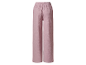 Pantalon rose avec ceinture élastique.