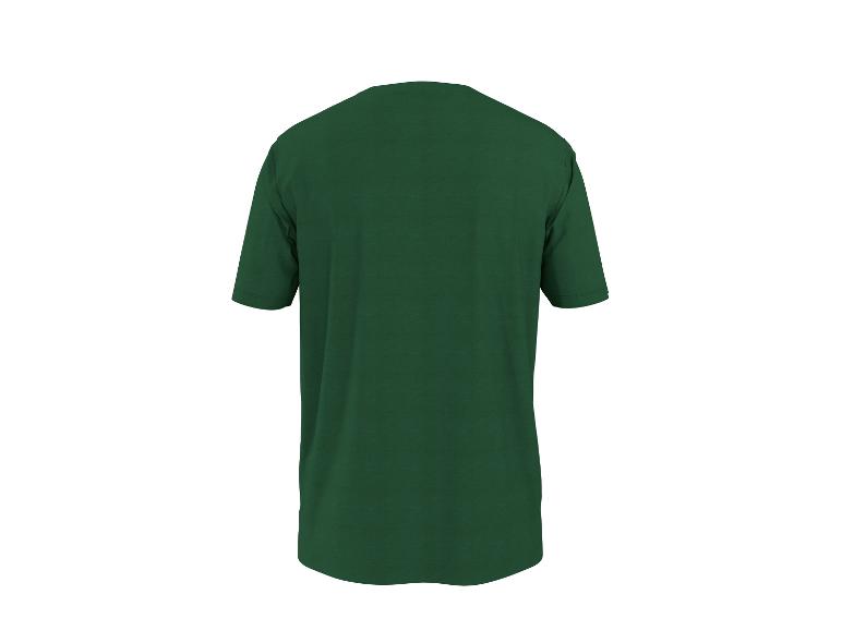 T-shirt homme vert foncé à manches courtes, vue de dos