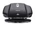 Un grill de contact SilverCrest noir avec le couvercle ouvert.