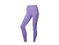 Legging de sport violet taille haute avec un petit logo noir sur la cuisse.