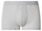 Boxer côtelé blanc avec ceinture élastique et texte en relief « esmora ».