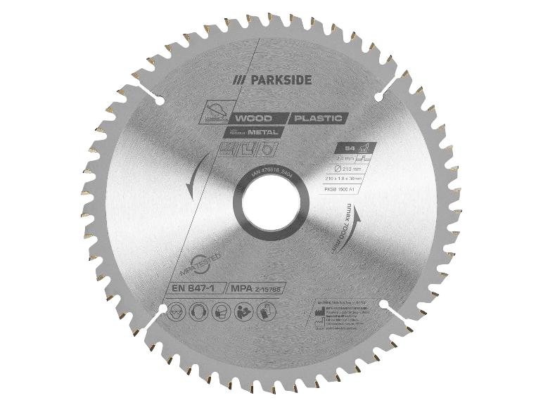 Lame de scie circulaire Parkside pour bois, métal et plastique.