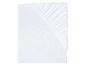Drap-housse blanc uni.