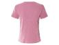 Un t-shirt rose à manches courtes côtelé.