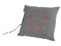 Coussin de massage gris avec lumières rouges et cordon.