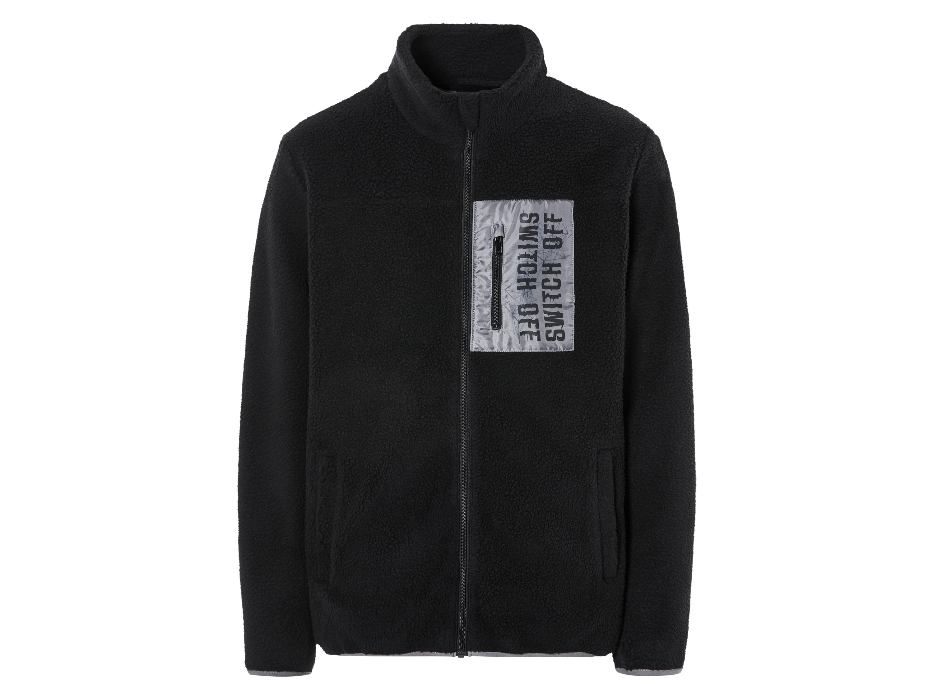 LIVERGY® Veste homme en sherpa (M, gris)