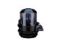Nettoyeur de tapis noir avec réservoir d'eau transparent et buse