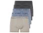 Un lot de quatre boxers Livergy de différentes couleurs.