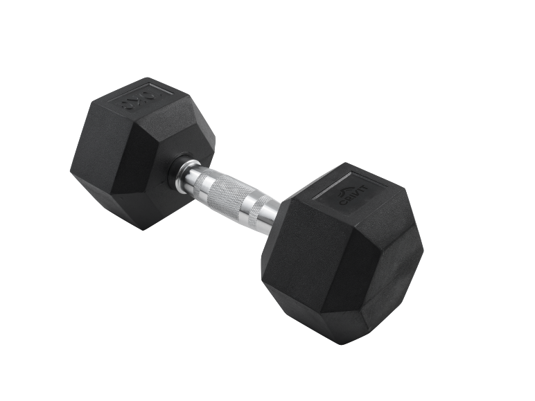Haltère noir de 10 kg avec poignée chromée