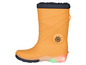 Bottes de pluie jaunes avec un volant et des lumières