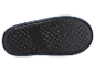 Semelles de chaussons bébé, tissu foncé, semelle antidérapante.