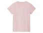 T-shirt rose clair à manches courtes, vue arrière.