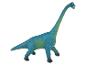Une figurine de dinosaure en plastique bleu.