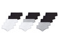 Un ensemble de 12 culottes pour femmes en blanc, noir et gris.